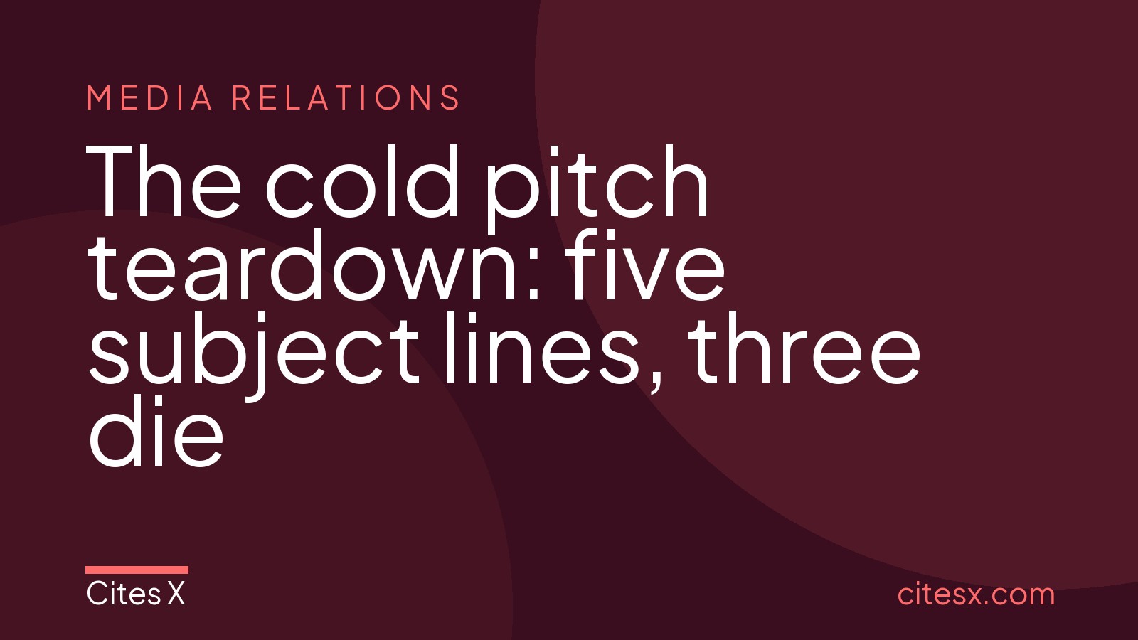 The cold pitch teardown: five subject lines, and why three of them die