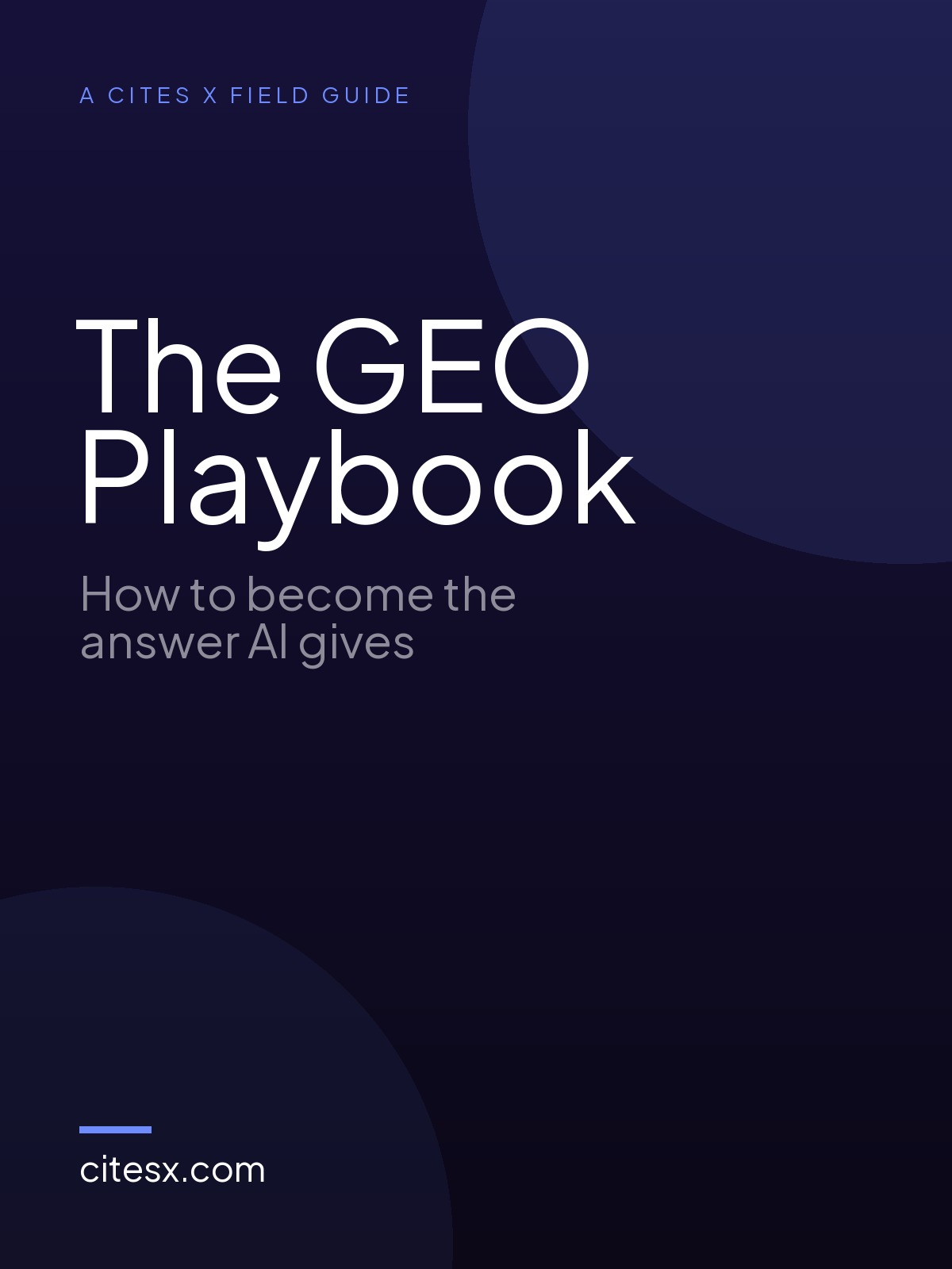 The GEO Playbook cover