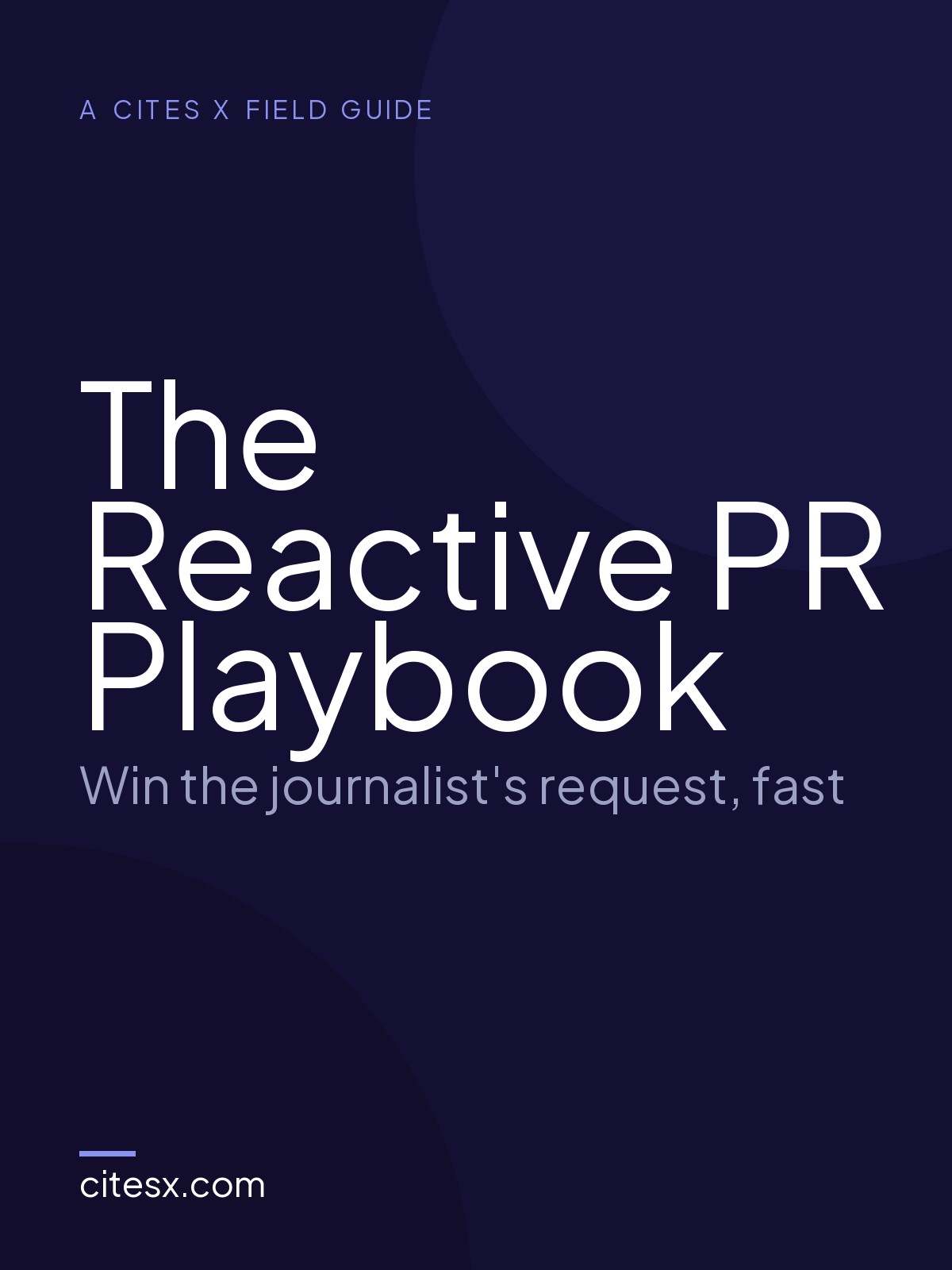 The Reactive PR Playbook cover