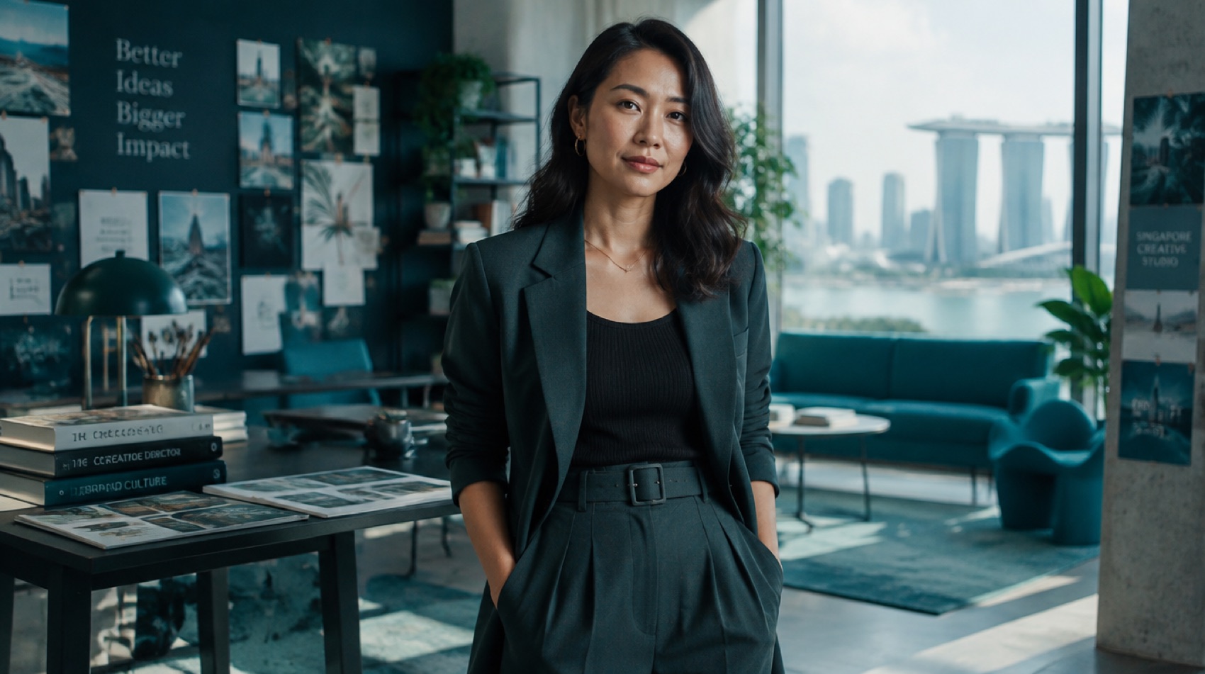 A brand strategist in a Singapore studio