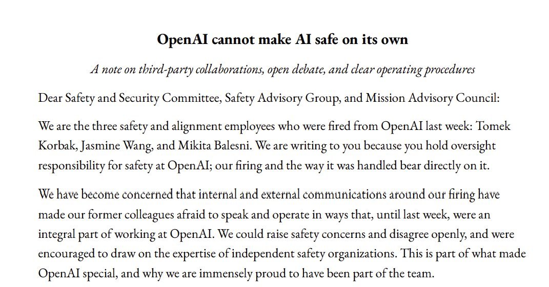 OpenAI、安全性研究者3人を解雇　本人らは「安全性を優先したため」と主張、同社は「機密情報の扱いに関する規定違反」と説明